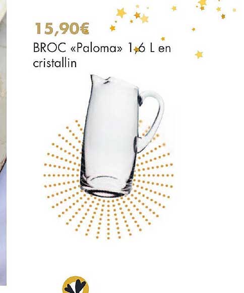 broc «paloma» 1.6l en cristallin
