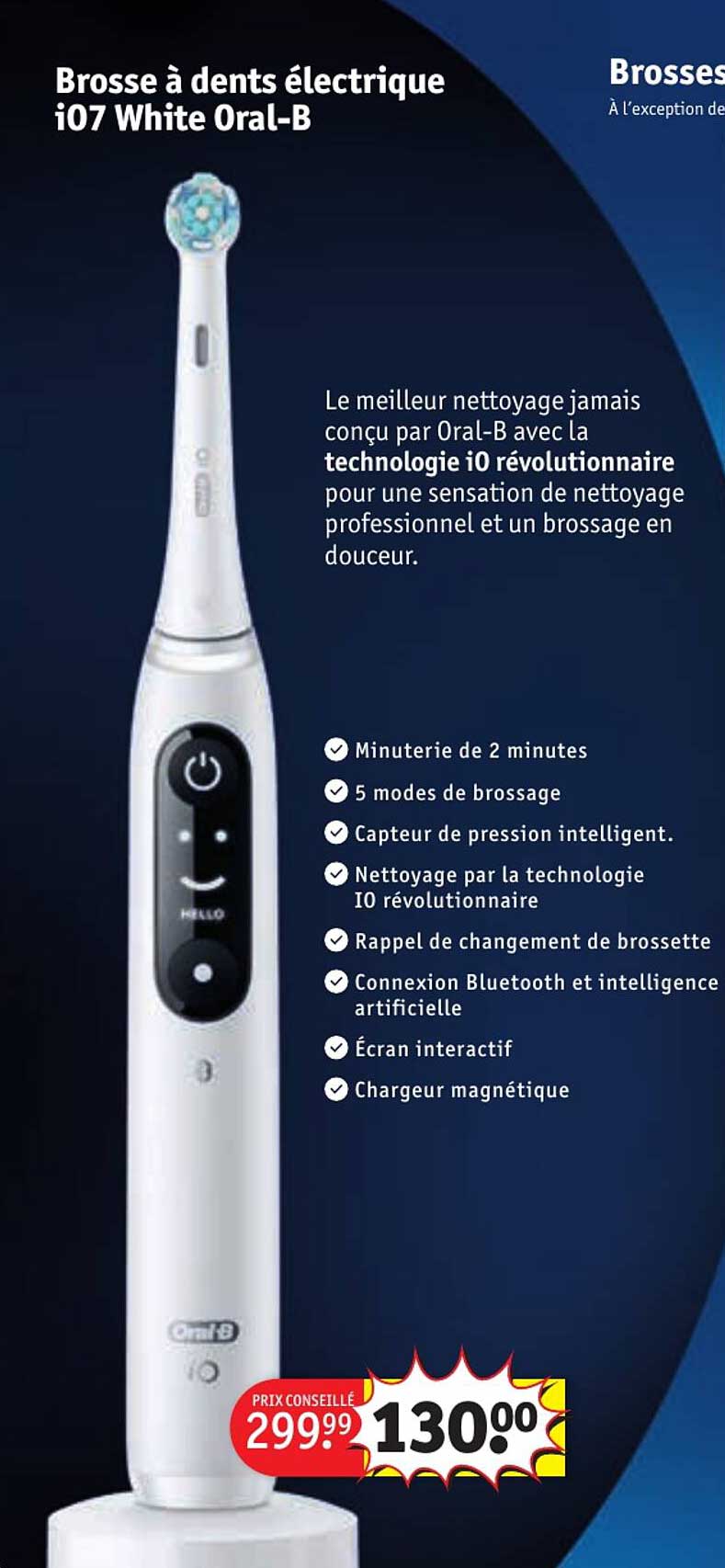 brosse à dents électrique io7 white oral-b