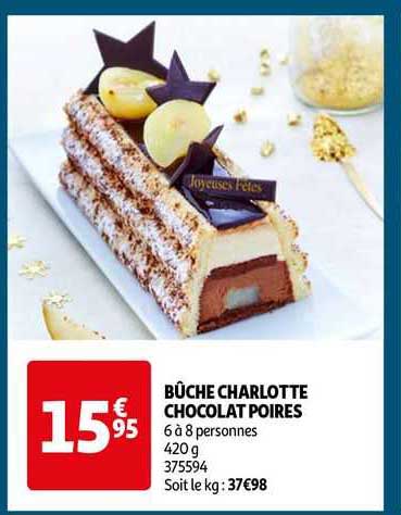 bûche charlotte chocolat poires