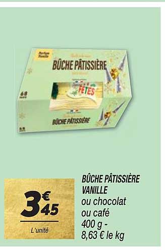 bûche pâtissière vanille