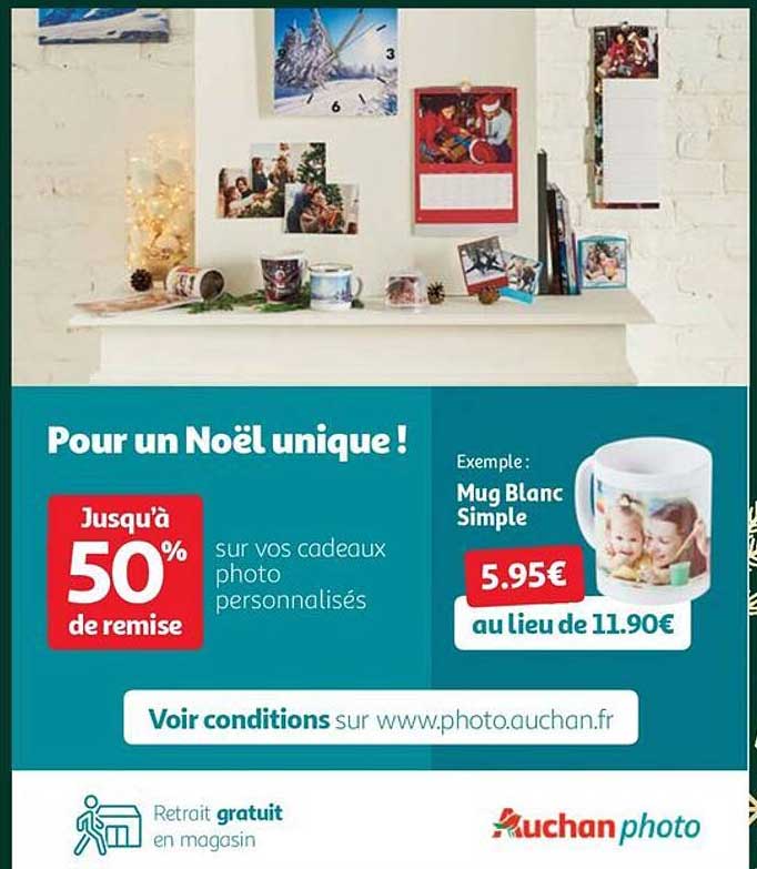 cadeaux photo personnalisés : mug blanc simple