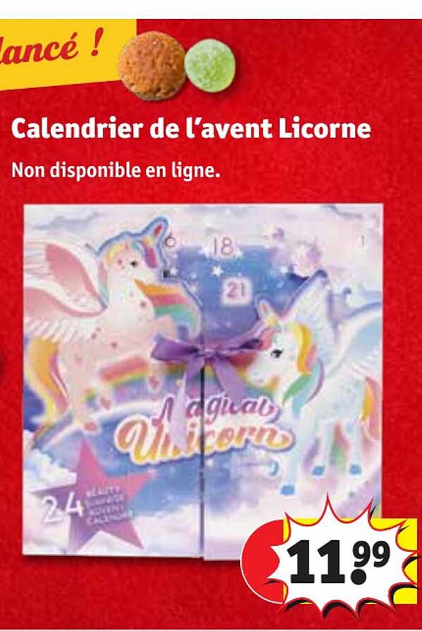 calendrier de l'avent licorne
