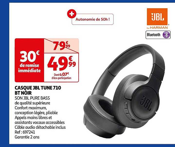 Casque Jbl Tune 720 Bt Noir
