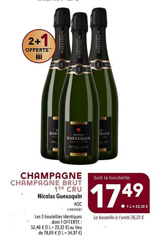 champagne brut 1er cru nicolas gueusquin aoc