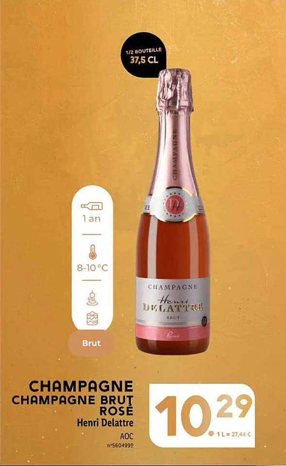 champagne brut rosé henri delattre