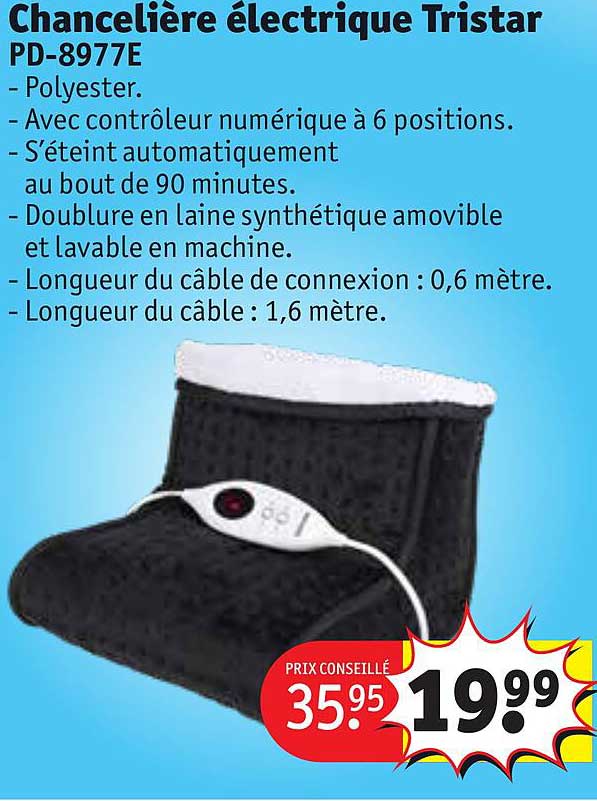 chancelière électrique tristar