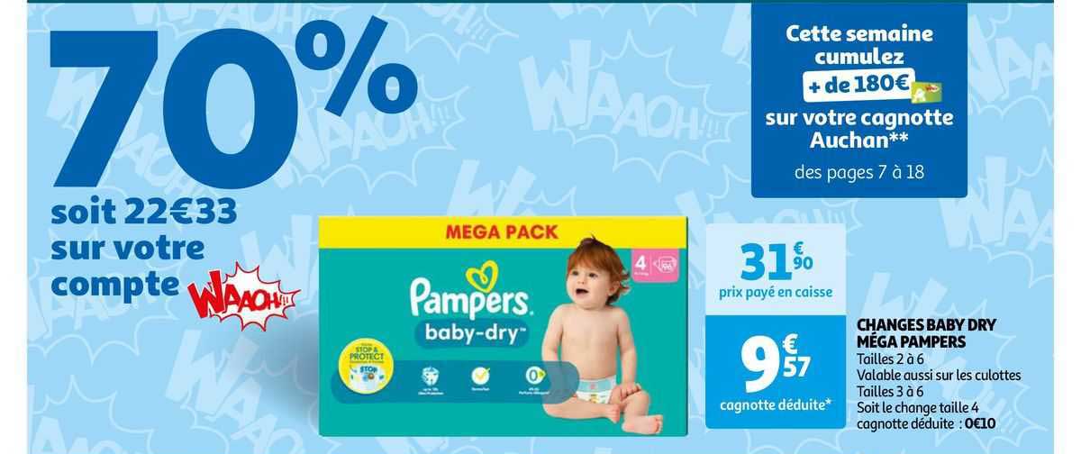 changes baby dry méga pampers