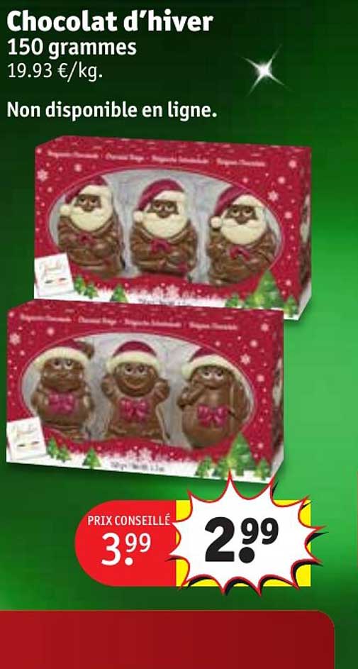 chocolat d'hiver 150 grammes