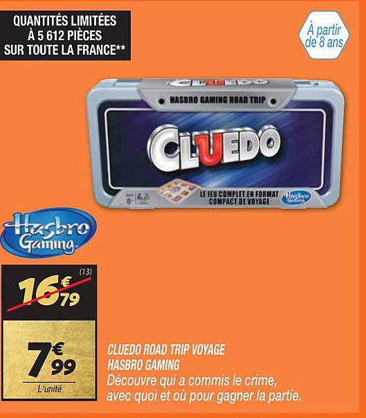 cluedo road trip voyage hasbro gaming