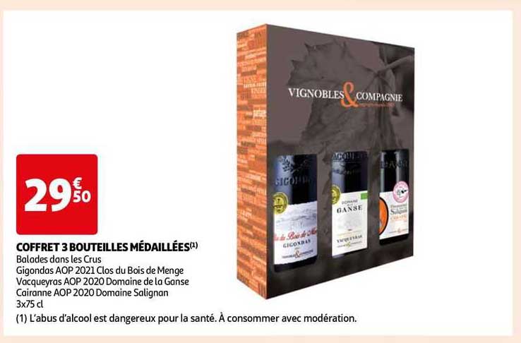 Coffret 3 Bouteilles Médaillées