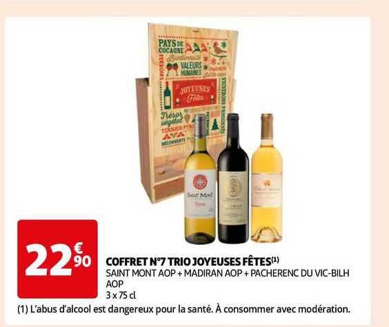 coffret n°7 trio joyeuses fêtes saint mont aop + madiran aop + pacherenc du vic-bilh aop