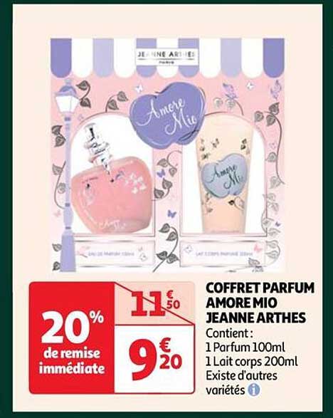 coffret parfum amore mio jeanne arthes
