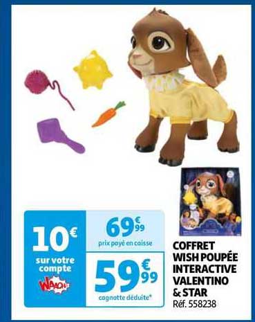 coffret wish poupée interactive valentino & star