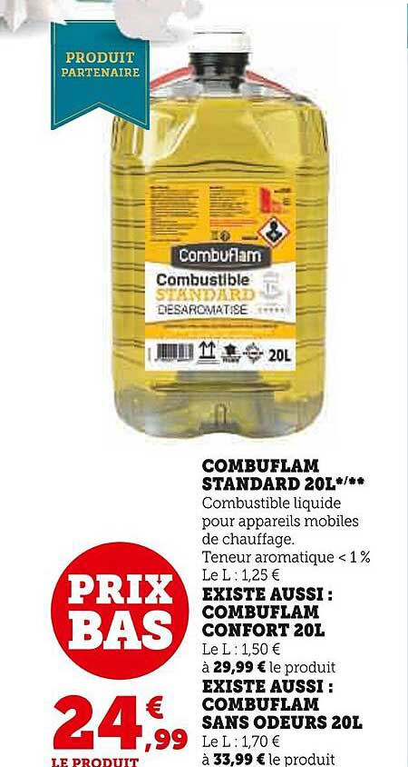 combuflam standard, confort ou sans odeurs