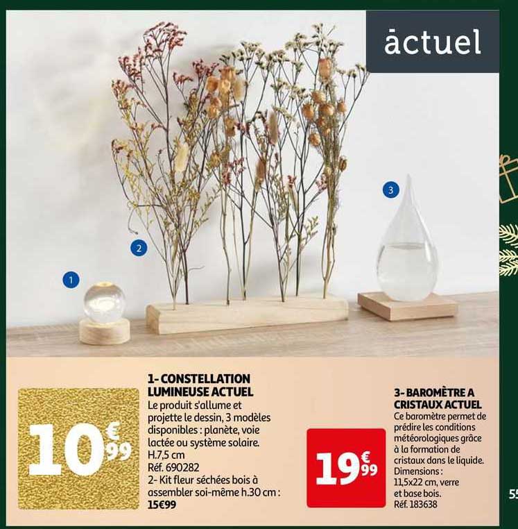 constellation lumineuse actuel, baromètre à cristaux actuel