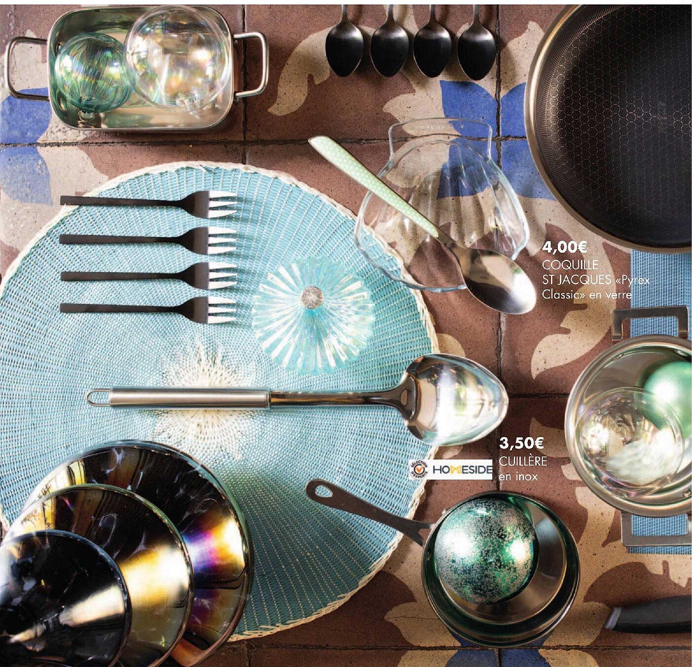 coquille st jacques «pyrex» cuillère en inox homeside