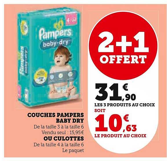 Couches Pampers Baby Dry Ou Culottes