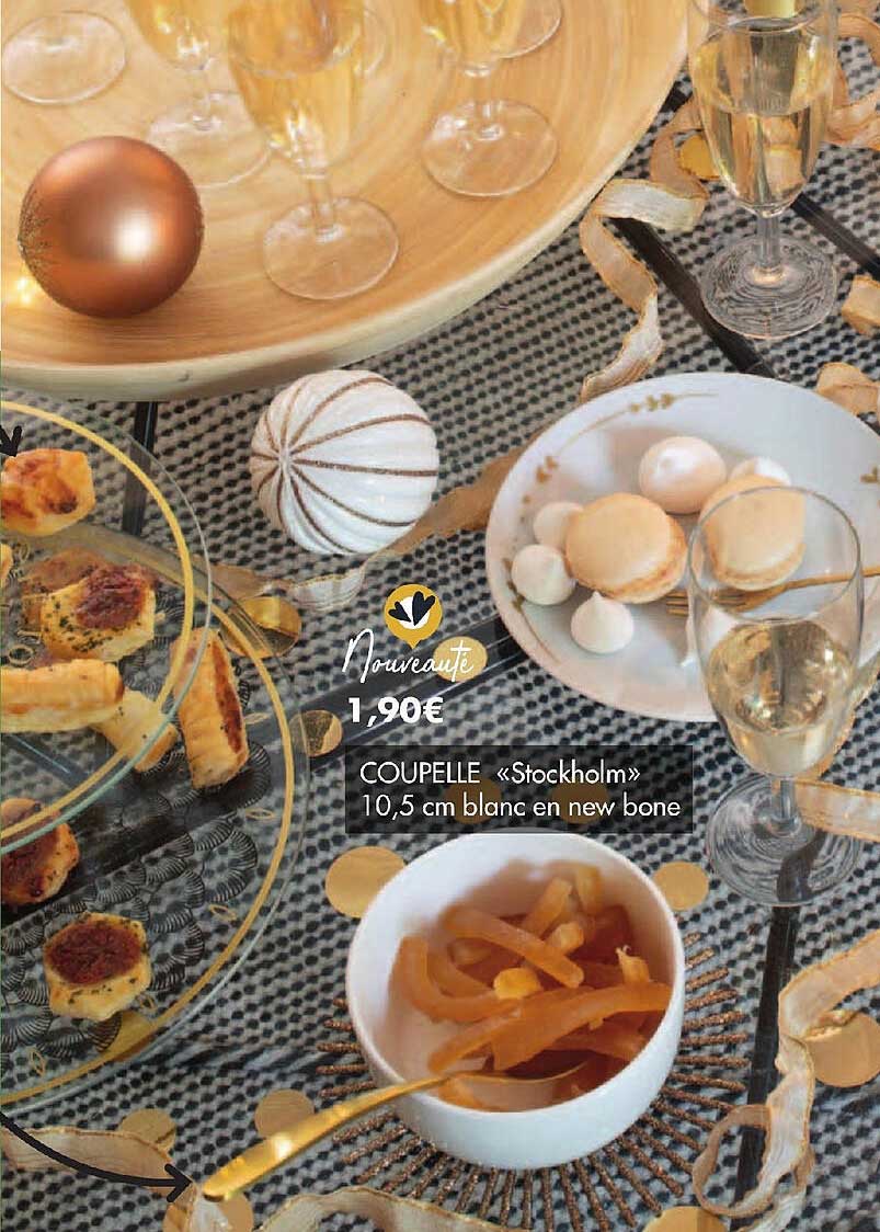 coupelle «stockholm» 10,5 cm blanc en new bone