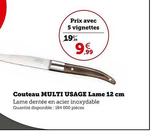 couteau multi usage lame 12 cm