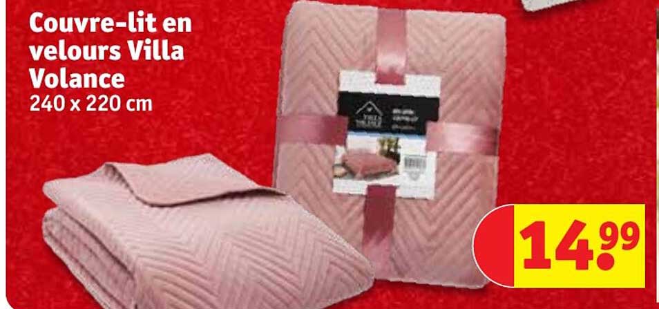 couvre-lit en velours villa volance 240 x 220 cm