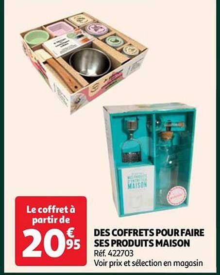des coffrets pour faire ses produits maison