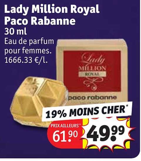 eau de parfum pour femmes lady million royal paco rabanne 30 ml