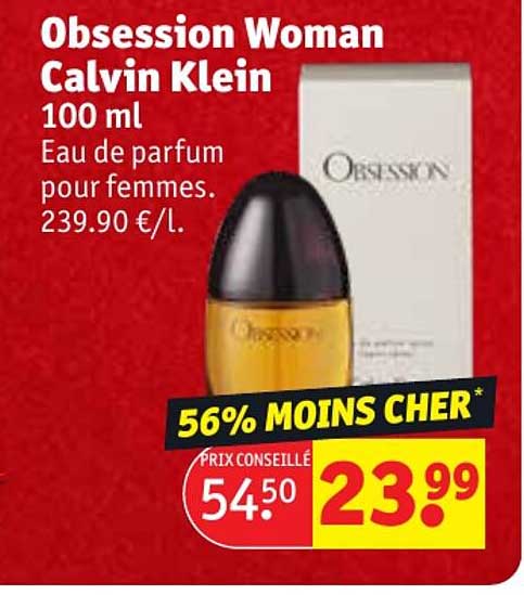 eau de parfum pour femmes obsession woman calvin klein 100 ml