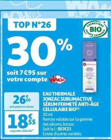 eau thermale jonzac sublimactive sérum fermeté anti-âge cellulaire bio