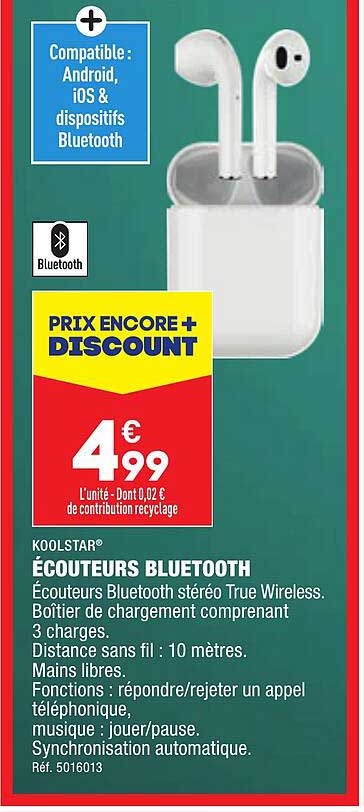 écouteurs Bluetooth Koolstar