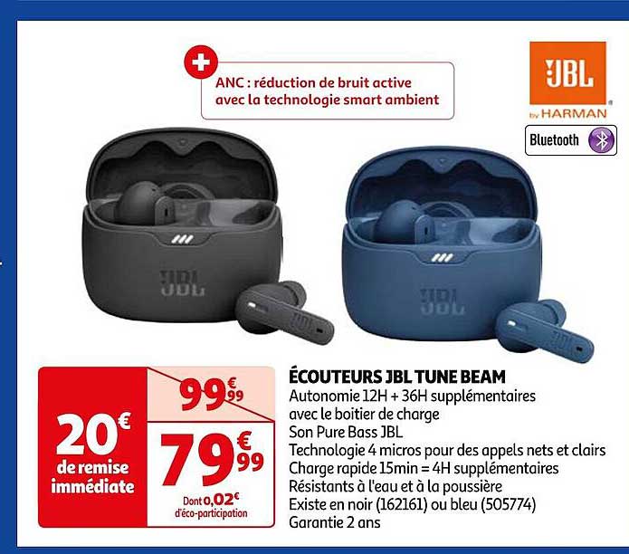 écouteurs jbl tune beam