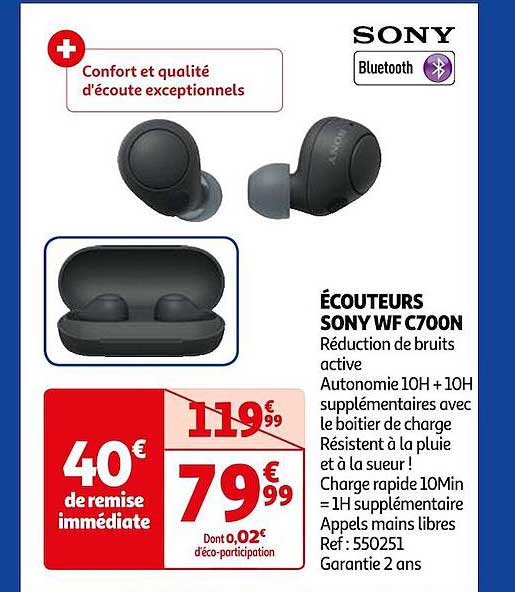 écouteurs Sony Wf C700n