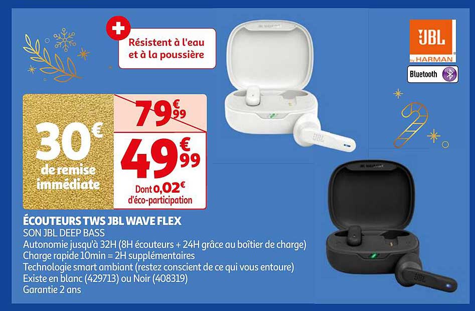 écouteurs tws jbl wave flex