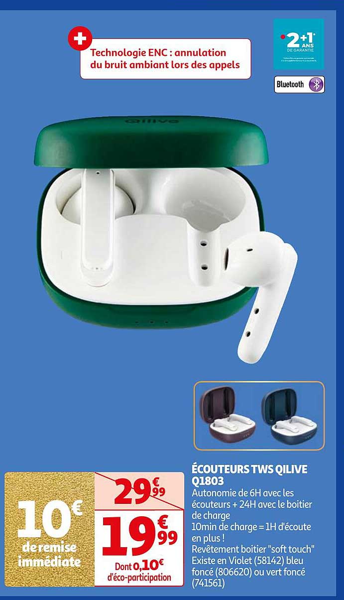 écouteurs tws qilive q1803