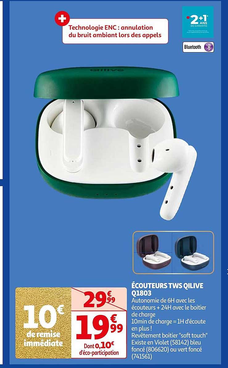 écouteurs tws qilive q1803