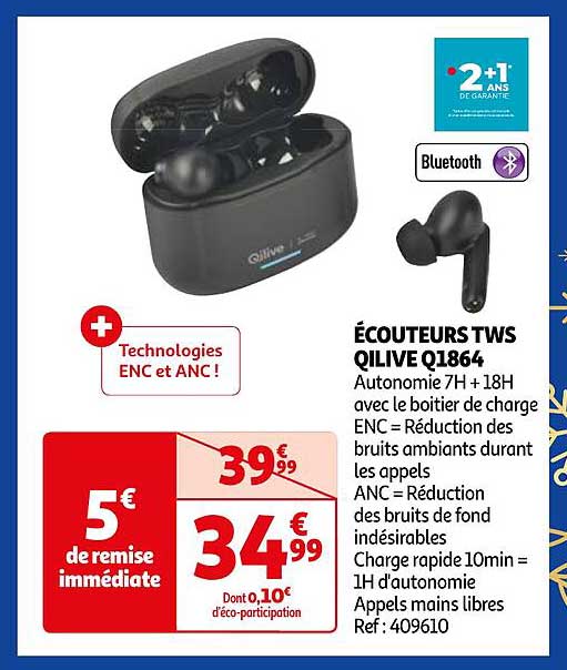 écouteurs tws qilive q1864