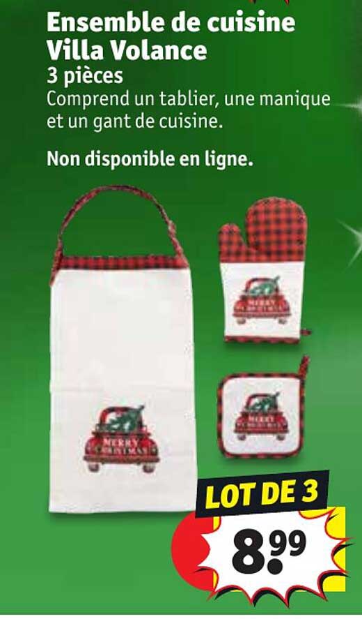 ensemble de cuisine villa volance 3 pièces