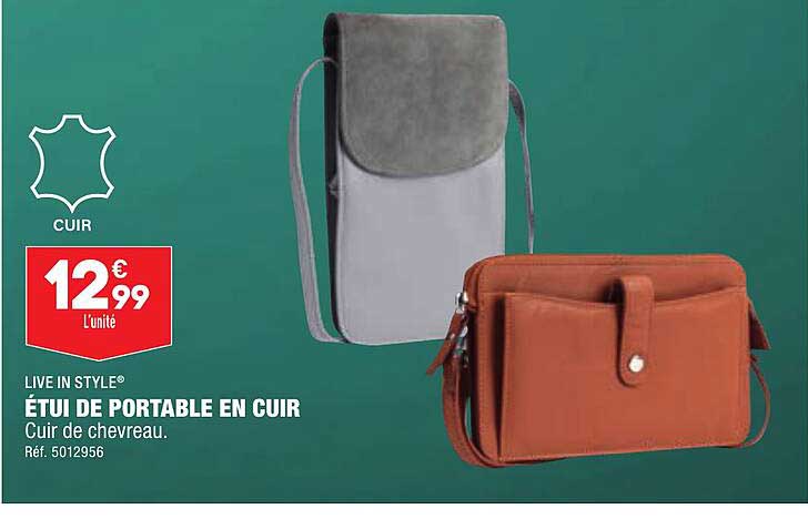 étui de portable en cuir live in style