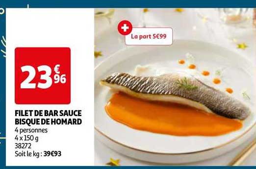 filet de bar sauce bisque de homard