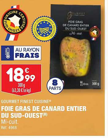 Foie Gras De Canard Entier Du Sud-ouest Gourmet Finest Cuisine