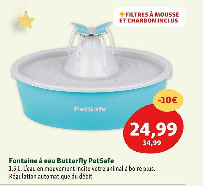 fontaine à eau butterfly petsafe