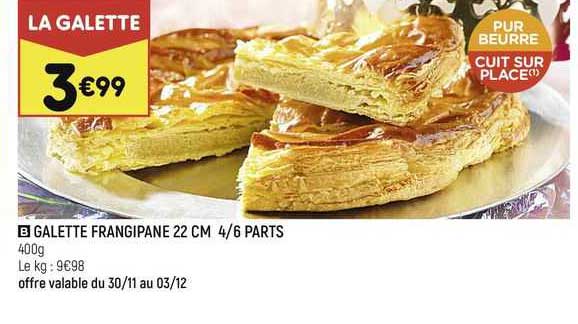 galette frangipane 22 cm 4-6 parts