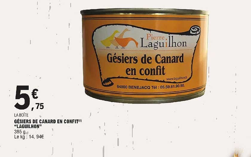 gésiers de canard en confit laguilhon