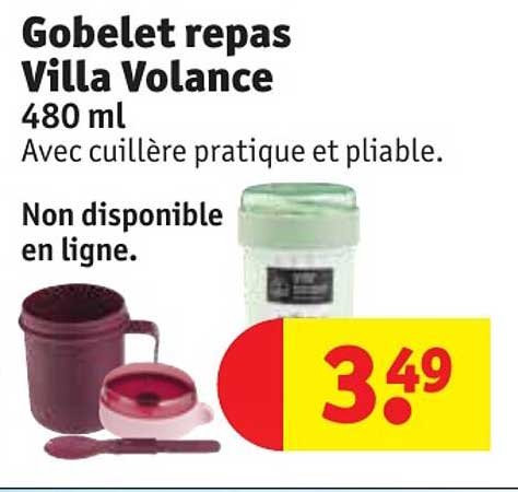 gobelet repas villa volance