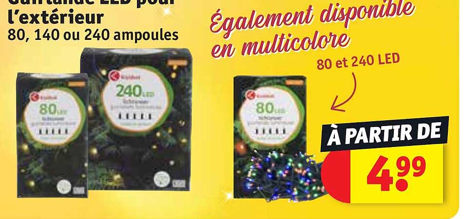 guirlande led pour l'extérieur 80, 140 ou 240 ampoules