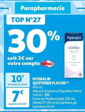 hydralin quotidien flacon