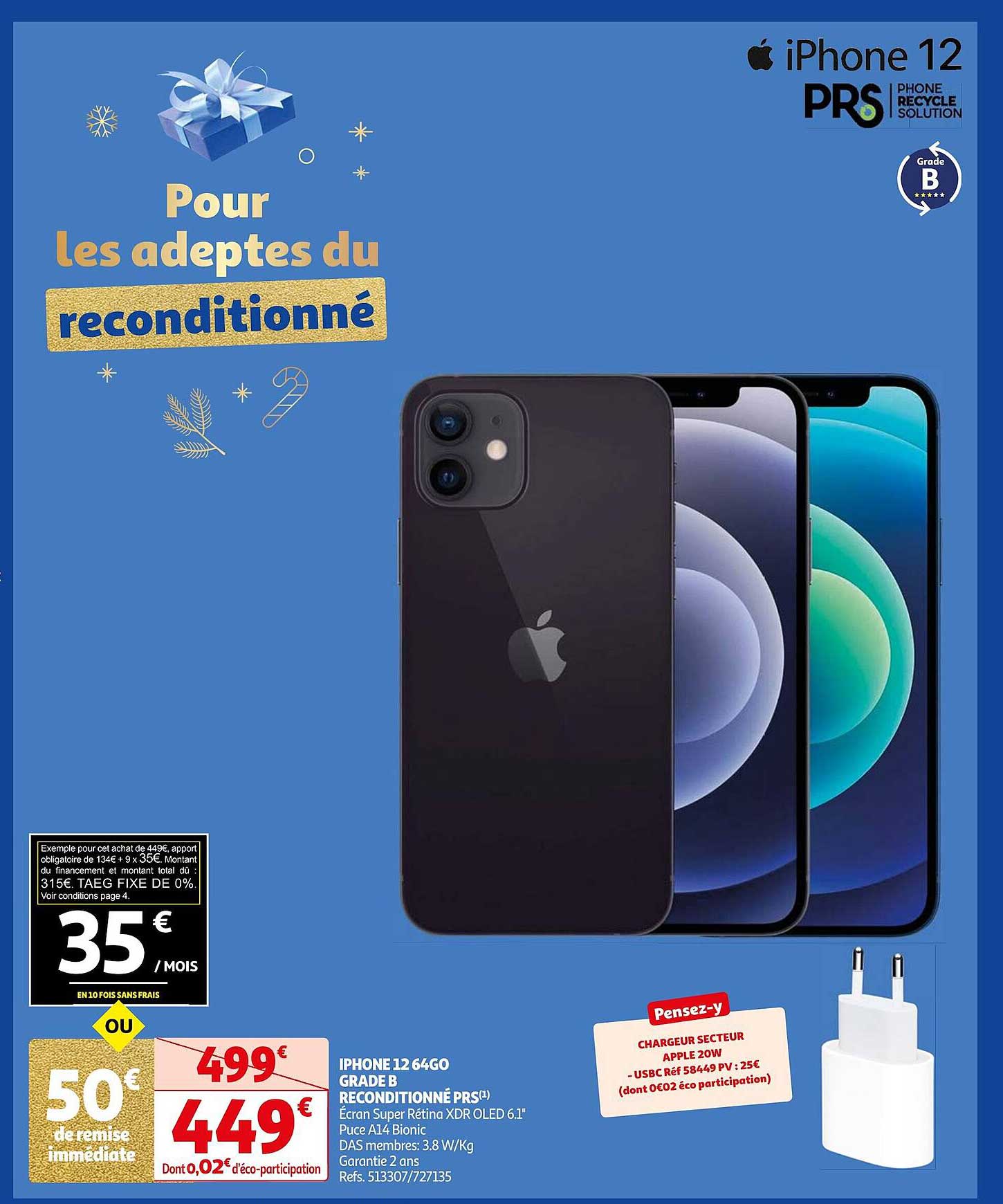 iphone 12 64 go grade b reconditionné prs