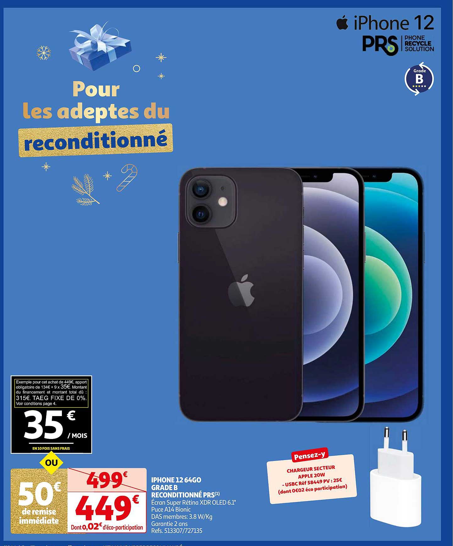 iphone 12 64go grade 8 reconditionné prs