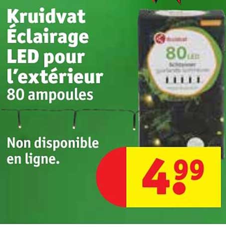 kruidvat éclairage led pour l'extérieur 80 ampoules