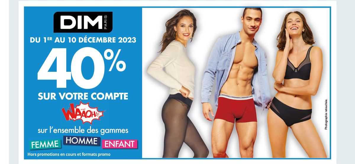 l'ensemble des gammes femme, homme, enfant