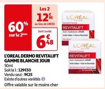 L'oréal Dermo Revitalift Gamme Blanche Jour